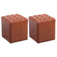 Modern Faux Leather Pouf Water Resistant Pure Color Square for Home Decor Brown Square 2 Piece Set Clearhalo 'furn' 'furn_ottomans_poufs' 'Furniture' 'Living Room Furniture' 'Ottomans & Poufs' 'ottomans_poufs' 6227099
