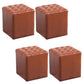 Modern Faux Leather Pouf Water Resistant Pure Color Square for Home Decor Brown Square 4 Piece Set Clearhalo 'furn' 'furn_ottomans_poufs' 'Furniture' 'Living Room Furniture' 'Ottomans & Poufs' 'ottomans_poufs' 6227100