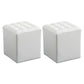 Modern Faux Leather Pouf Water Resistant Pure Color Square for Home Decor Gloss White Square 2 Piece Set Clearhalo 'furn' 'furn_ottomans_poufs' 'Furniture' 'Living Room Furniture' 'Ottomans & Poufs' 'ottomans_poufs' 6227102