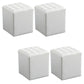 Modern Faux Leather Pouf Water Resistant Pure Color Square for Home Decor Gloss White Square 4 Piece Set Clearhalo 'furn' 'furn_ottomans_poufs' 'Furniture' 'Living Room Furniture' 'Ottomans & Poufs' 'ottomans_poufs' 6227103
