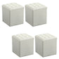 Modern Faux Leather Pouf Water Resistant Pure Color Square for Home Decor Light Yellow Square 4 Piece Set Clearhalo 'furn' 'furn_ottomans_poufs' 'Furniture' 'Living Room Furniture' 'Ottomans & Poufs' 'ottomans_poufs' 6227106