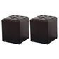 Modern Faux Leather Pouf Water Resistant Pure Color Square for Home Decor Coffee Square 2 Piece Set Clearhalo 'furn' 'furn_ottomans_poufs' 'Furniture' 'Living Room Furniture' 'Ottomans & Poufs' 'ottomans_poufs' 6227108