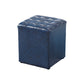 Modern Faux Leather Pouf Water Resistant Pure Color Square for Home Decor Dark Blue Square 1 Piece Clearhalo 'furn' 'furn_ottomans_poufs' 'Furniture' 'Living Room Furniture' 'Ottomans & Poufs' 'ottomans_poufs' 6227110