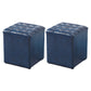 Modern Faux Leather Pouf Water Resistant Pure Color Square for Home Decor Dark Blue Square 2 Piece Set Clearhalo 'furn' 'furn_ottomans_poufs' 'Furniture' 'Living Room Furniture' 'Ottomans & Poufs' 'ottomans_poufs' 6227111
