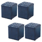 Modern Faux Leather Pouf Water Resistant Pure Color Square for Home Decor Dark Blue Square 4 Piece Set Clearhalo 'furn' 'furn_ottomans_poufs' 'Furniture' 'Living Room Furniture' 'Ottomans & Poufs' 'ottomans_poufs' 6227112