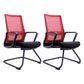 Contemporary Arm Chair Fixed Arms Mid-back Breathable Air Grid Office Chair Red Without Casters 2 Piece Set Clearhalo 'furn' 'furn_office_chair' 'Furniture' 'Office Chairs' 'Office Furniture' 'office_chair' 6227660