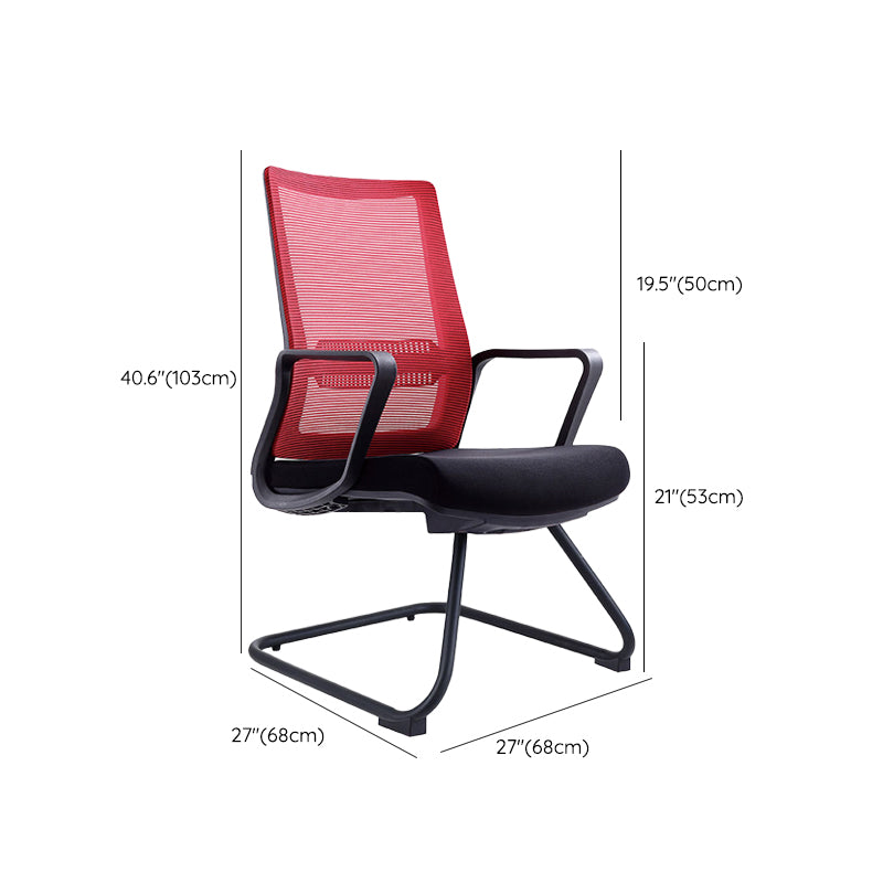 Contemporary Arm Chair Fixed Arms Mid-back Breathable Air Grid Office Chair Clearhalo 'furn' 'furn_office_chair' 'Furniture' 'Office Chairs' 'Office Furniture' 'office_chair' 6227686