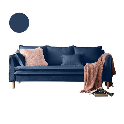 Modern 23.62" H Cotton Blend Square Arm Sofa for Living Room