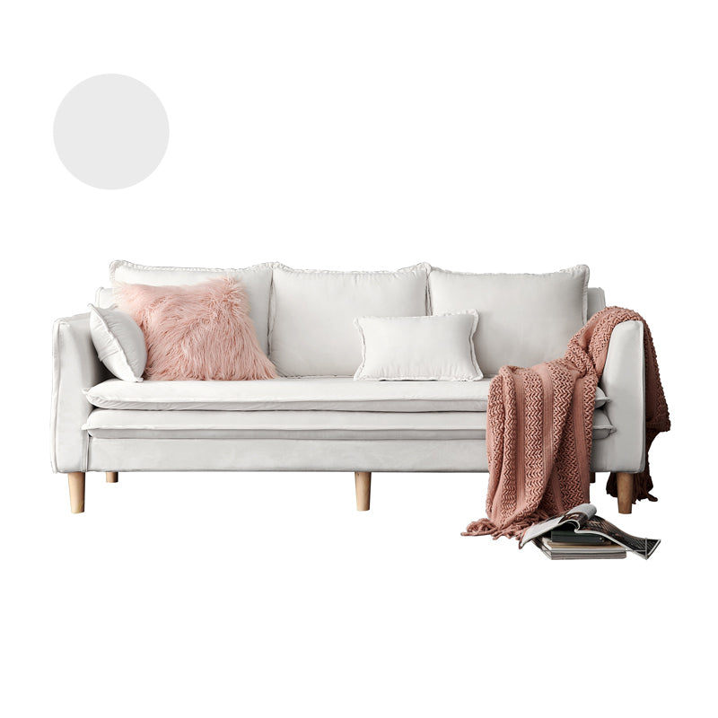 Modern 23.62" H Cotton Blend Square Arm Sofa for Living Room