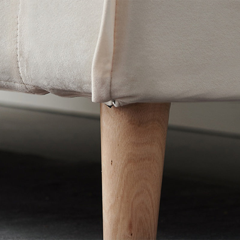 Modern 23.62" H Cotton Blend Square Arm Sofa for Living Room