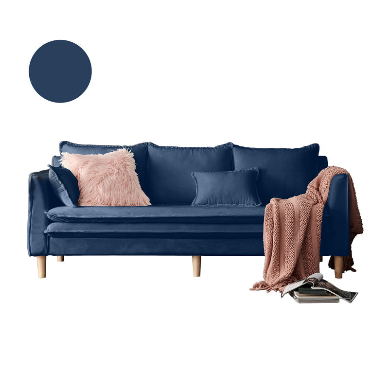 Modern 23.62" H Cotton Blend Square Arm Sofa for Living Room