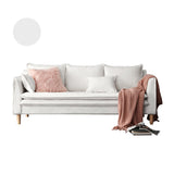 Modern 23.62" H Cotton Blend Square Arm Sofa for Living Room