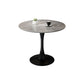 Round Furniture Traditional Luxury Stone Tulip Base Dining Room Collection Black-Gray Without Chairs Clearhalo ' dining_table' 'Dining Tables & Seating' 'Dining Tables' 'furn' 'furn_dining_table' 'Furniture' 'furniture_dining_table' 'Kitchen & Dining Furniture' 'kitchen&dining_furn' 'kitchen' 'kitchen_dining_table' 6227780