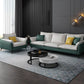 Modern 34.25" H Faux Leather Pillow Top Arm Sofa for Living Room