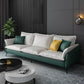 Modern 34.25" H Faux Leather Pillow Top Arm Sofa for Living Room