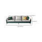 Modern 34.25" H Faux Leather Pillow Top Arm Sofa for Living Room