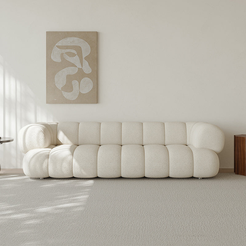 27.55 "H almohada de lana cosida hacia atrás sofá de brazo de esmoquin para sala de estar