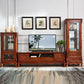 Traditional Wood TV Stand Console Open Storage TV Media Stand with Doors for Living Room Clearhalo 'furn' 'furn_tv_stands_entertainment_centers' 'Furniture' 'Living Room Furniture' 'TV Stands & Entertainment Centers' 'TV Stands & Media Storage Furniture' 'tv_stands_entertainment_centers' 6227867