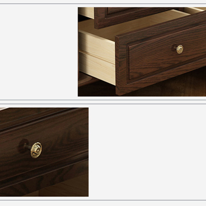 Traditional Wood TV Console Open Storage TV Media Stand with Drawers for Living Room Clearhalo 'furn' 'furn_tv_stands_entertainment_centers' 'Furniture' 'Living Room Furniture' 'TV Stands & Entertainment Centers' 'TV Stands & Media Storage Furniture' 'tv_stands_entertainment_centers' 6228021