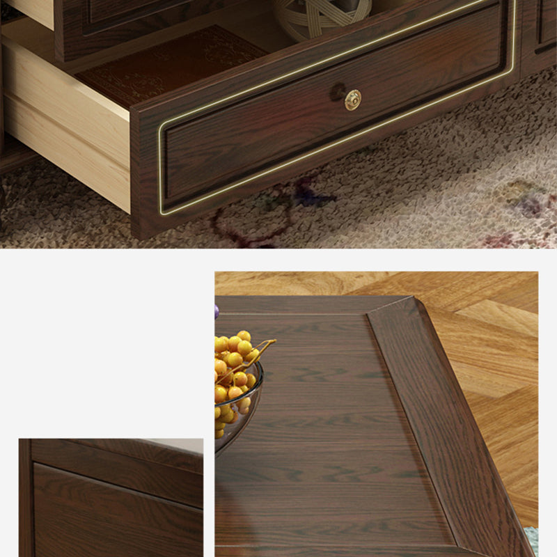 Traditional Wood TV Console Open Storage TV Media Stand with Drawers for Living Room Clearhalo 'furn' 'furn_tv_stands_entertainment_centers' 'Furniture' 'Living Room Furniture' 'TV Stands & Entertainment Centers' 'TV Stands & Media Storage Furniture' 'tv_stands_entertainment_centers' 6228022