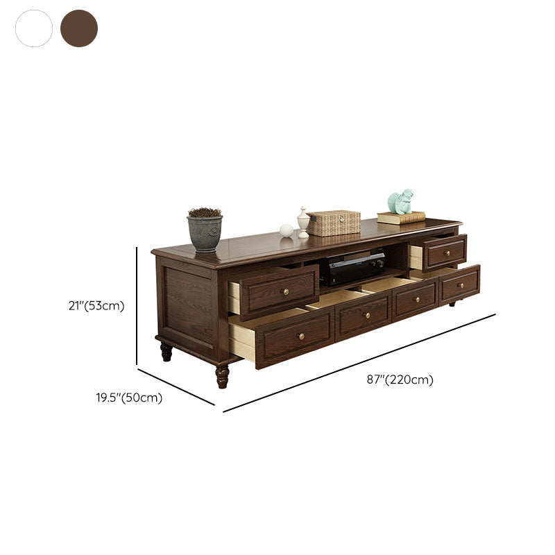 Traditional Wood TV Console Open Storage TV Media Stand with Drawers for Living Room Clearhalo 'furn' 'furn_tv_stands_entertainment_centers' 'Furniture' 'Living Room Furniture' 'TV Stands & Entertainment Centers' 'TV Stands & Media Storage Furniture' 'tv_stands_entertainment_centers' 6228028