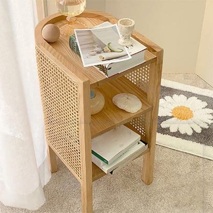 12 "W Modern Bedside Gabinet Accent Mesa de acento Nightshand con 3 estantes