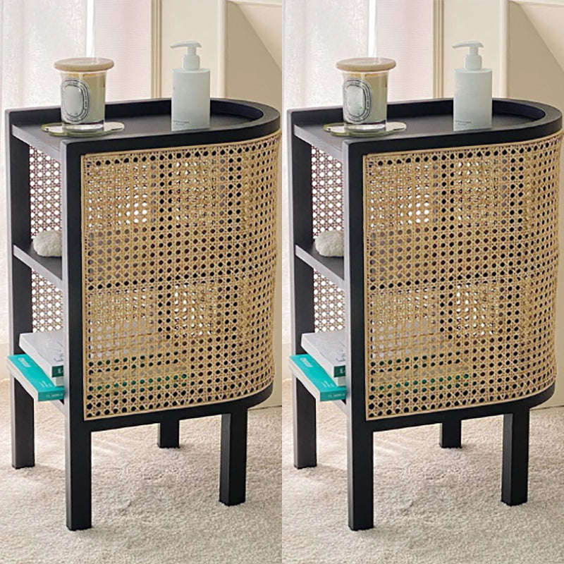 12 "W Modern Bedside Gabinet Accent Mesa de acento Nightshand con 3 estantes