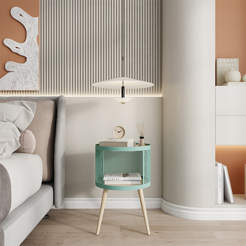 16 "W x 20" H Armadi a letto in legno massiccio comodino moderno con 2 ripiani per soggiorno