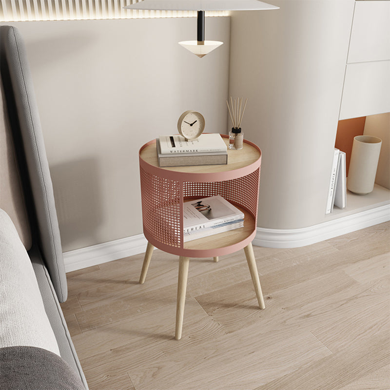 16 "W x 20" H Armadi a letto in legno massiccio comodino moderno con 2 ripiani per soggiorno