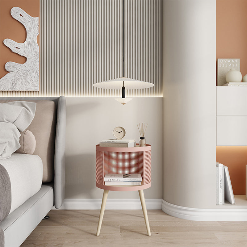 16 "W x 20" H Armadi a letto in legno massiccio comodino moderno con 2 ripiani per soggiorno