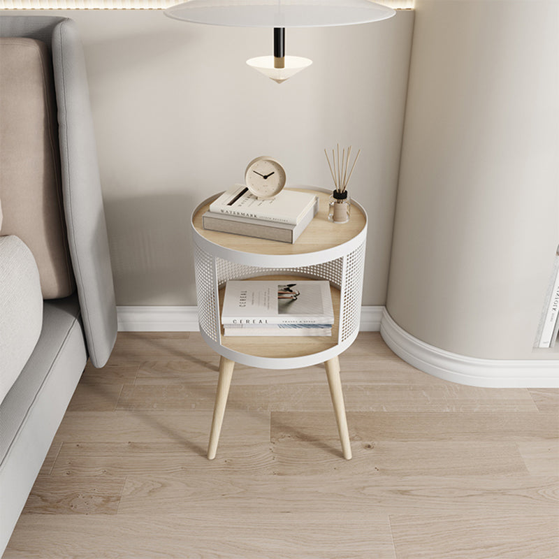 16 "W x 20" H Armadi a letto in legno massiccio comodino moderno con 2 ripiani per soggiorno