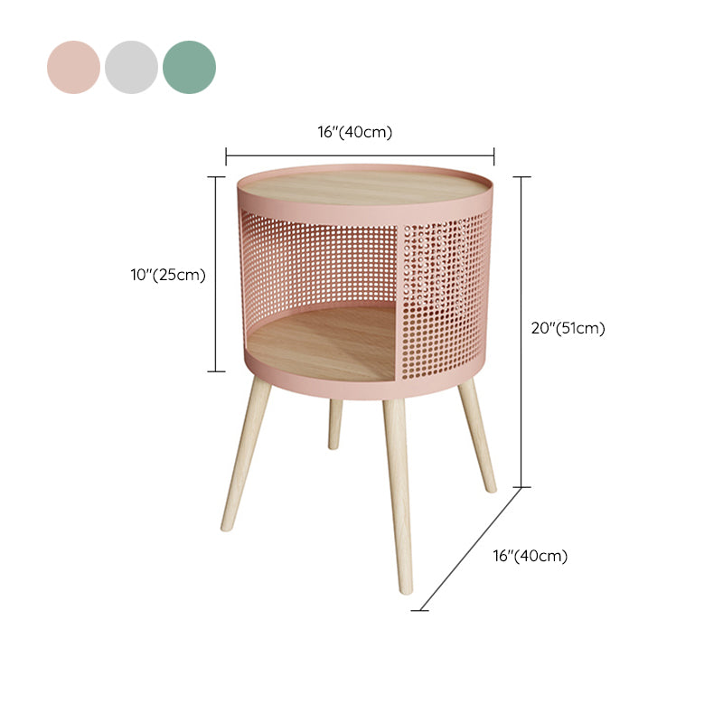 16 "W x 20" H Armadi a letto in legno massiccio comodino moderno con 2 ripiani per soggiorno