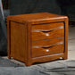 Solid Wood Bed Nightstand Traditional Bedside Cabinet with Drawers