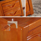 Solid Wood Bed Nightstand Traditional Bedside Cabinet with Drawers