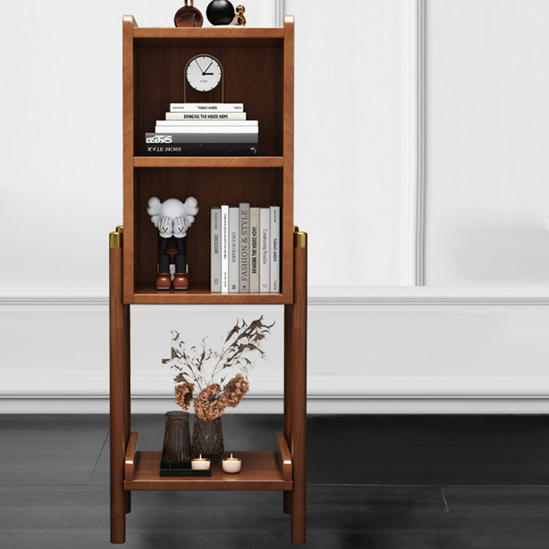 4 ripiani tavolino notturno in legno massiccio moderno con gambe, 43,1 "di altezza