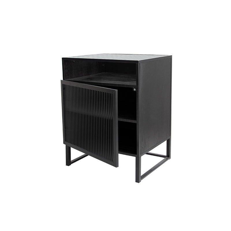 Top vetro in vetro in metallo in metallo contemporaneo 3 mensole tavolino con 1 porta, 23 "di altezza