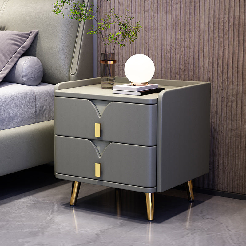 Solid Wood Bed Nightstand Contemporary Bedside Cabinet for Bedroom Grey 1 Piece Clearhalo 'Bedroom Furniture' 'furn' 'furn_night_stand' 'Furniture' 'night_stand' 'Nightstands' 6228224
