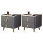 Solid Wood Bed Nightstand Contemporary Bedside Cabinet for Bedroom Grey 2 Piece Set Clearhalo 'Bedroom Furniture' 'furn' 'furn_night_stand' 'Furniture' 'night_stand' 'Nightstands' 6228225