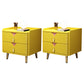 Solid Wood Bed Nightstand Contemporary Bedside Cabinet for Bedroom Yellow 2 Piece Set Clearhalo 'Bedroom Furniture' 'furn' 'furn_night_stand' 'Furniture' 'night_stand' 'Nightstands' 6228227
