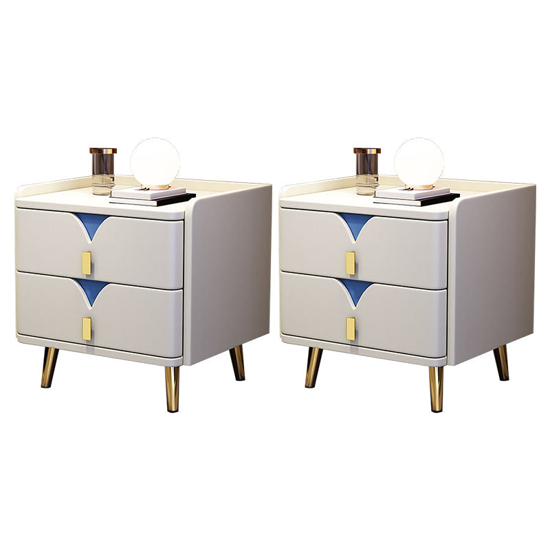 Solid Wood Bed Nightstand Contemporary Bedside Cabinet for Bedroom Yellow Blue 2 Piece Set Clearhalo 'Bedroom Furniture' 'furn' 'furn_night_stand' 'Furniture' 'night_stand' 'Nightstands' 6228229