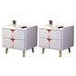 Solid Wood Bed Nightstand Contemporary Bedside Cabinet for Bedroom White Orange 2 Piece Set Clearhalo 'Bedroom Furniture' 'furn' 'furn_night_stand' 'Furniture' 'night_stand' 'Nightstands' 6228231
