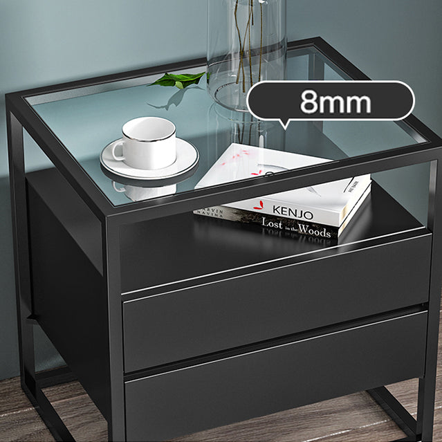 Solid Wood Bed Nightstand Contemporary Bedside Cabinet with Drawers Clearhalo 'Bedroom Furniture' 'furn' 'furn_night_stand' 'Furniture' 'night_stand' 'Nightstands' 6228253