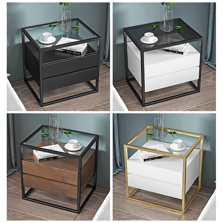 Solid Wood Bed Nightstand Contemporary Bedside Cabinet with Drawers Clearhalo 'Bedroom Furniture' 'furn' 'furn_night_stand' 'Furniture' 'night_stand' 'Nightstands' 6228259