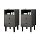 2 Drawers Modern Nightstand Open Storage Night Table with 1 Shelf ,22.8" Tall