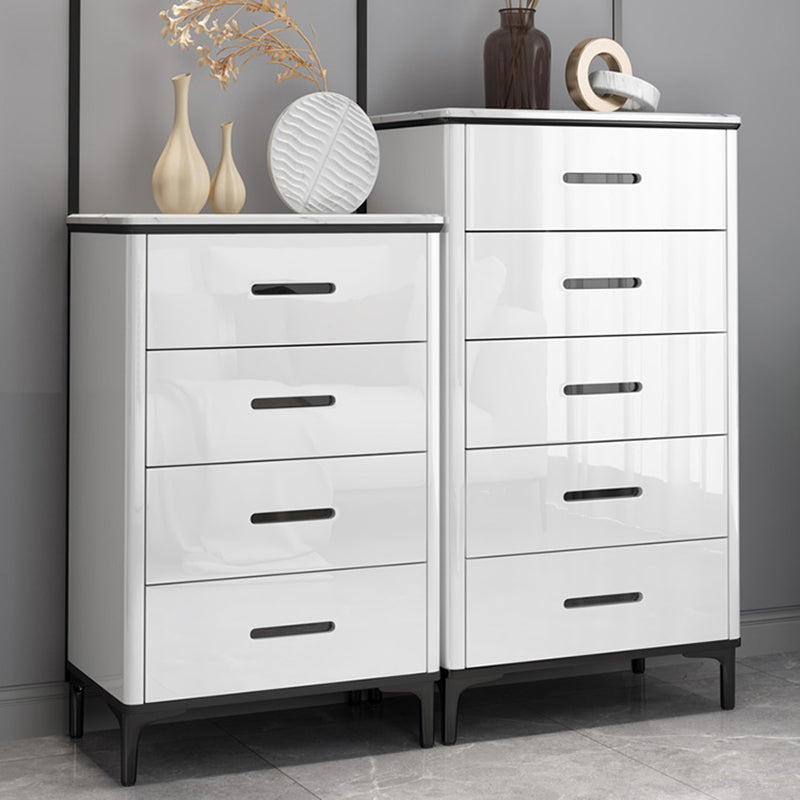 Contemporary Stone Chest Bedroom Storage Chest in White with Drawers Clearhalo 'Bedroom Furniture' 'Dressers & Chests' 'dressers_chests' 'furn' 'furn_dressers_chests' 'Furniture' 6228327