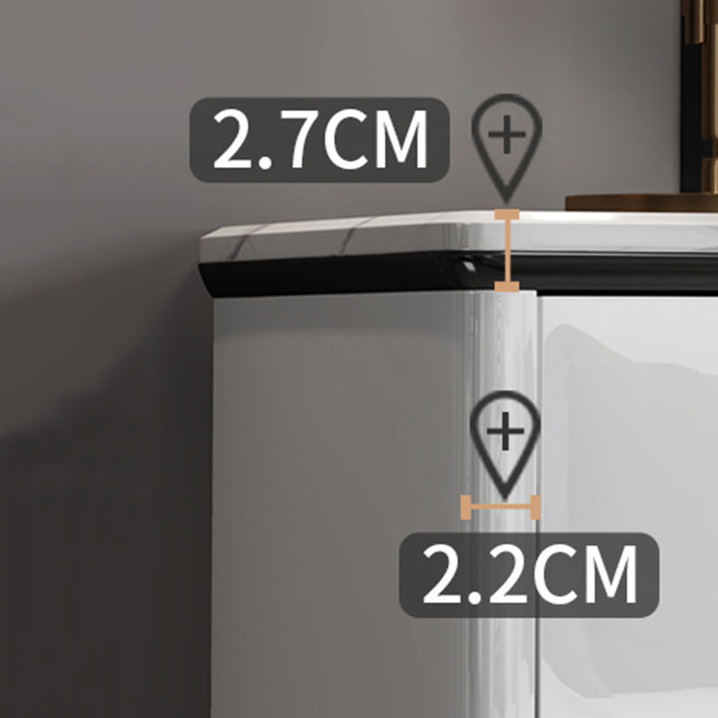 Contemporary Stone Chest Bedroom Storage Chest in White with Drawers Clearhalo 'Bedroom Furniture' 'Dressers & Chests' 'dressers_chests' 'furn' 'furn_dressers_chests' 'Furniture' 6228334