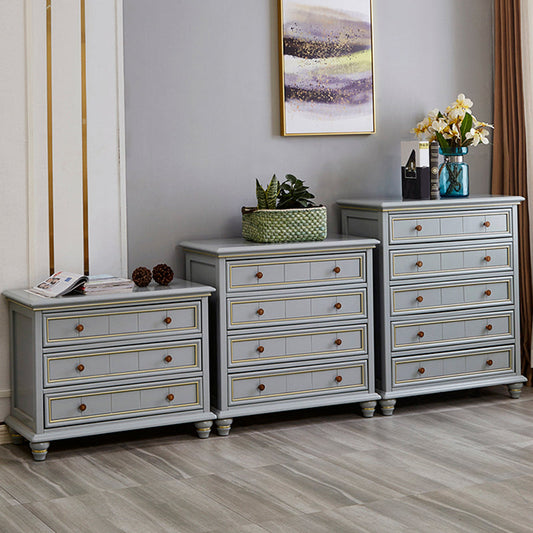 Testa di deposito in legno massiccio tradizionale da 15,6 pollici W con cassetti 3/4/5