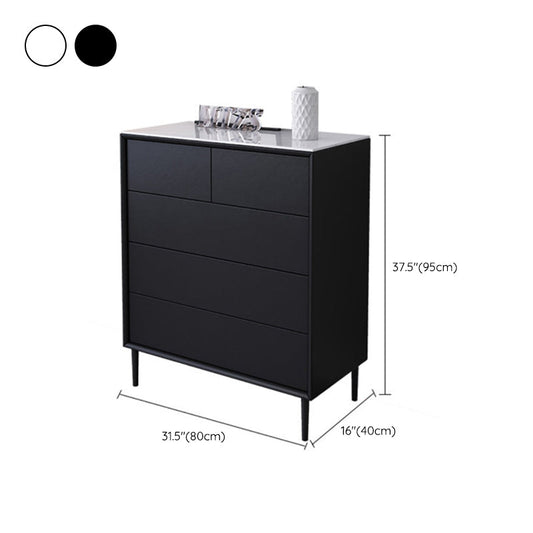 Cassa di stoccaggio in legno della camera da letto contemporanea 15,7 "petto largo con cassetti