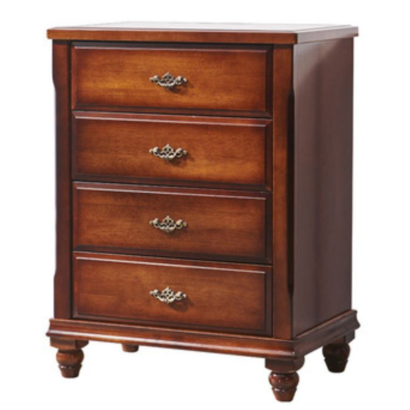 Traditional Storage Chest Solid Wood Storage Chest Dresser with 3/4 Drawers Nut-Brown 4 Clearhalo 'Bedroom Furniture' 'Dressers & Chests' 'dressers_chests' 'furn' 'furn_dressers_chests' 'Furniture' 6228417