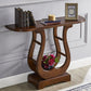 Mesa de consola de 31.5 pulgadas de altura Madera de madera maciza Mesa Fin de Luna para Hall